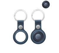 2 Pack Case for Motorola Moto Tag Tracker, yystao PU Leather Protective Case Cover, Durable, Shockproof and Anti-Lost Design with Fine Woven Twill Hollow-out Version (Navy Blue)