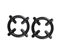 2 Pack Cast Iron Gas Stove Pot Stand for Espresso Maker | Black Rust-proof Finish, Open Design Bottom Grooves, for Restaurants and Camp Cooking