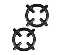 2 Pack Cast Iron Gas Stove Rack for Mocha Pots | Space Saving Simmer Support, Black Coated Surface, Milk Pan Use, Shops and Camp Cooking