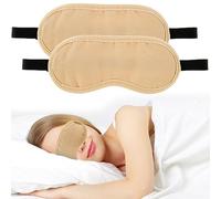 2 Pack Castor Oil Wrap Pack for Eye, Castor Oil Liver Wrap Pack Kit, Reusable Essential Oil Wrap with Adjustable Elastic Strap, Soft Comfortable Eye Oil Pack Leak-Proof Oil Pack for Comfortable Sleep