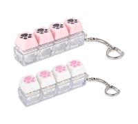 2-Pack Cat Claw Keyboard Fidget, Portable Fidget Clicker with Smooth Press Action, Stress Relief Clicker Toy for Anxiety and Focus, Portable Fidget Keyboard for Home Office and Travel