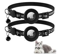 2 Pack Cat Collar for AirTag Holder, Reflective Breakaway Collar-Pack A