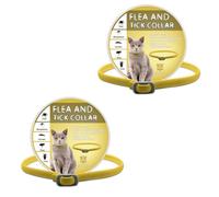 2 Pack Cat Collar, Waterproof & Adjustable, 16-Month Protection for Cats Over 7 Weeks, One Size Fits All