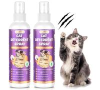 2 Pack Cat Deterrent Spray for Indoor & Outdoor- Cat Repellent Spray for Scratching & Marking - Anti-Scratch Deterrent for Furniture, Walls & Plants - Cat Spray for Behavior Correction(2 Pcs * 120 ML)