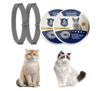 2 Pack Cat Flea Collars, Waterproof Washable Natural Essential Oils Collar