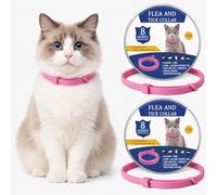 2 Pack Cat Repellent Collars, Adjustable Cat Collar for Small Medium Large Cats, Lightweight Waterproof Pet Collar with Natural Design, Comfortable Daily Wear, Pink