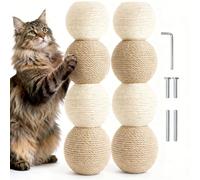 2 Pack Cat Scratching Post Replacement, 13.8 x 3.93 Inch Moden Sisal Poles with M8 Screws, Refill Parts for Indoor Cat Towers and Furniture Repair-White