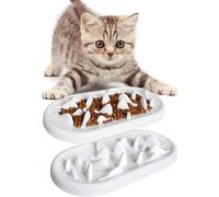 2 Pack Cat Slow Feeder Bowl,pet Fun Interactive Slow Feeder Cat Bowl,stress Free Pet Bowl Helps Stop Bloat Prevents Obesity Improves Digestion-mxbc