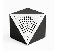 2 Pack - Ceiling Acoustic Corner Bass Trap «TRICUB-WILDS» Acoustic Foam with Perforated Laminated HDF Plate | Cube Bass Trap (White, TRICUB-WILDS)