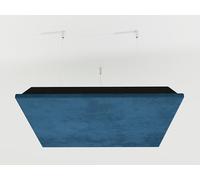2 Pack - Ceiling Acoustic Fabric Velvet Panel "Cinematic-C" with mounting kit | Decorative Art Acoustic Cloud Panel | Color: (Blue, Panel 50x50x5cm)