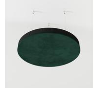 2 Pack - Ceiling Acoustic Fabric Velvet Panel "CIRCLES-Cinematic" with mounting kit | Decorative Art Acoustic Cloud Panel | Color: (Green, CIRCLES)