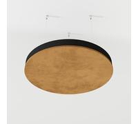 2 Pack - Ceiling Acoustic Fabric Velvet Panel "CIRCLES-Cinematic" with mounting kit | Decorative Art Acoustic Cloud Panel | Color: (Gold, CIRCLES)