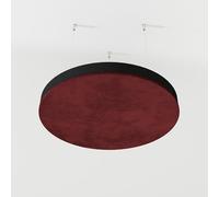 2 Pack - Ceiling Acoustic Fabric Velvet Panel "CIRCLES-Cinematic" with mounting kit | Decorative Art Acoustic Cloud Panel | Color: (Burgundy, CIRCLES)