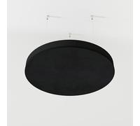 2 Pack - Ceiling Acoustic Fabric Velvet Panel "CIRCLES-Cinematic" with mounting kit | Decorative Art Acoustic Cloud Panel | Color: (Black, CIRCLES)