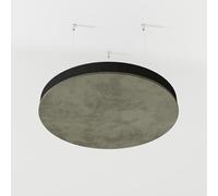 2 Pack - Ceiling Acoustic Fabric Velvet Panel "CIRCLES-Cinematic" with mounting kit | Decorative Art Acoustic Cloud Panel | Color: (Beige, CIRCLES)