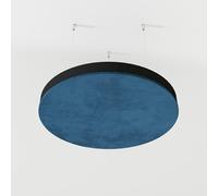 2 Pack - Ceiling Acoustic Fabric Velvet Panel "CIRCLES-Cinematic" with mounting kit | Decorative Art Acoustic Cloud Panel | Color: (Blue, CIRCLES)