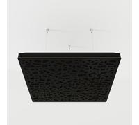 2 Pack - Ceiling Acoustic Sound-Absorbing Cloud Panel with Suspension Kit | 50x50x5 cm | Hybrid Diffusion & Echo Control | Studio Ceiling Treatment | Color: [Black | P32]
