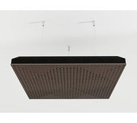 2 Pack - Ceiling Acoustic Sound-Absorbing Cloud Panel with Suspension Kit | 50x50x5 cm | Hybrid Diffusion & Echo Control | Studio Ceiling Treatment | Color: [Wenge | WILDS]