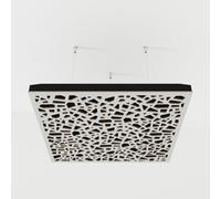 2 Pack - Ceiling Acoustic Sound-Absorbing Cloud Panel with Suspension Kit | 50x50x5 cm | Hybrid Diffusion & Echo Control | Studio Ceiling Treatment | Color: [White | P32]