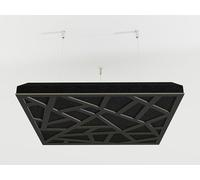 2 Pack - Ceiling Acoustic Sound-Absorbing Cloud Panel with Suspension Kit | 50x50x5 cm | Hybrid Diffusion & Echo Control | Studio Ceiling Treatment | Color: [Black | SKYROSS]