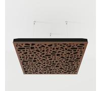 2 Pack - Ceiling Acoustic Sound-Absorbing Cloud Panel with Suspension Kit | 50x50x5 cm | Hybrid Diffusion & Echo Control | Studio Ceiling Treatment | Color: [Nut | P32]