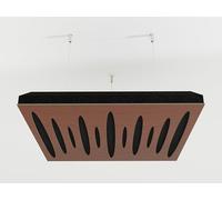 2 Pack - Ceiling Acoustic Sound-Absorbing Cloud Panel with Suspension Kit | 50x50x5 cm | Hybrid Diffusion & Echo Control | Studio Ceiling Treatment | Color: [Nut | PULSAR]