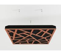 2 Pack - Ceiling Acoustic Sound-Absorbing Cloud Panel with Suspension Kit | 50x50x5 cm | Hybrid Diffusion & Echo Control | Studio Ceiling Treatment | Color: [Cherry | SKYROSS]