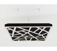2 Pack - Ceiling Acoustic Sound-Absorbing Cloud Panel with Suspension Kit | 50x50x5 cm | Hybrid Diffusion & Echo Control | Studio Ceiling Treatment | Color: [White | SKYROSS]