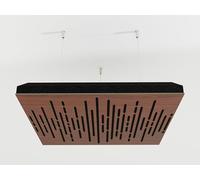 2 Pack - Ceiling Acoustic Sound-Absorbing Cloud Panel with Suspension Kit | 50x50x5 cm | Hybrid Diffusion & Echo Control | Studio Ceiling Treatment | Color: [Nut | WAVE]