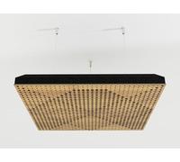 2 Pack - Ceiling Acoustic Sound-Absorbing Cloud Panel with Suspension Kit | 50x50x5 cm | Hybrid Diffusion & Echo Control | Studio Ceiling Treatment | Color: [Oak | WILDS]