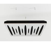 2 Pack - Ceiling Acoustic Sound-Absorbing Cloud Panel with Suspension Kit | 50x50x5 cm | Hybrid Diffusion & Echo Control | Studio Ceiling Treatment | Color: [White | PULSAR]
