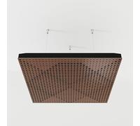 2 Pack - Ceiling Acoustic Sound-Absorbing Diffusion Panel with Velvet Fabric & Mounting Kit | 50x50x5cm | Acoustic Cloud Panel | Home Acoustic Treatment [ WILDS - Nut | Blue ]
