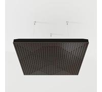 2 Pack - Ceiling Acoustic Sound-Absorbing Diffusion Panel with Velvet Fabric & Mounting Kit | 50x50x5cm | Acoustic Cloud Panel | Home Acoustic Treatment [ WILDS - Wenge | Beige ]
