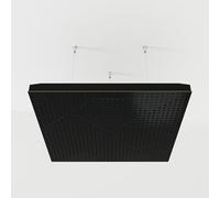 2 Pack - Ceiling Acoustic Sound-Absorbing Diffusion Panel with Velvet Fabric & Mounting Kit | 50x50x5cm | Acoustic Cloud Panel | Home Acoustic Treatment [ WILDS - Black | Blue ]