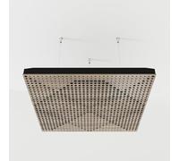 2 Pack - Ceiling Acoustic Sound-Absorbing Diffusion Panel with Velvet Fabric & Mounting Kit | 50x50x5cm | Acoustic Cloud Panel | Home Acoustic Treatment [ WILDS - Sonoma | Blue ]
