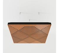 2 Pack - Ceiling Acoustic Sound-Absorbing Diffusion Panel with Velvet Fabric & Mounting Kit | 50x50x5cm | Acoustic Cloud Panel | Home Acoustic Treatment [ WILDS - Cherry | Blue ]