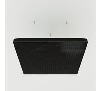 2 Pack - Ceiling Acoustic Sound-Absorbing Diffusion Panel with Velvet Fabric & Mounting Kit | 50x50x5cm | Acoustic Cloud Panel | Home Acoustic Treatment [ WILDS - Black | Grey ]