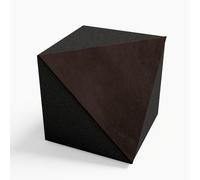 2 Pack - Ceiling Corner Bass Trap «TRICUB-Сinematic» Velvet Fabric | Cube Bass Traps for mount in corner under the ceiling and wall | Decorative Soundproofing Art | Color: [TRICUB-TRAP | Brown]