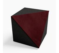 2 Pack - Ceiling Corner Bass Trap «TRICUB-Сinematic» Velvet Fabric | Cube Bass Traps for mount in corner under the ceiling and wall | Decorative Soundproofing Art | Color: [TRICUB-TRAP | Burgundy]