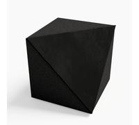 2 Pack - Ceiling Corner Bass Trap «TRICUB-Сinematic» Velvet Fabric | Cube Bass Traps for mount in corner under the ceiling and wall | Decorative Soundproofing Art | Color: [TRICUB-TRAP | Black]