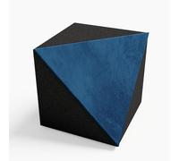 2 Pack - Ceiling Corner Bass Trap «TRICUB-Сinematic» Velvet Fabric | Cube Bass Traps for mount in corner under the ceiling and wall | Decorative Soundproofing Art | Color: [TRICUB-TRAP | Blue]