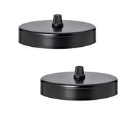 LEDSone Ceiling Rose Pendant Cable Grip Clamp Plate for Light Fitting Hanging Lamp,100mm Black Full Set UK Stock, Black, 2-Pack