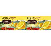 (2 Pack) - Celestial Seasonings - Lemon Zinger Tea | 20 Bag | 2 PACK BUNDLE