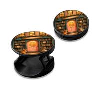 2 Pack Cell Phone Grip with Expanding Kickstand, Autumn Bookshop