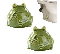 2 Pack Ceramic Toilet Bolt Covers Decorative, Cute Animal Toilet Screw Cover Caps, Mini Sea Turtle Decor, Easy Installation for Bathroom Bolt Caps (Green)