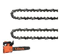 2 Pack Chainsaw Chains 12 Inch Bar Length, 3/8 LP Pitch, .050" Gauge, 45 Drive Links, 12" Replacement Chain Low-Kickback Fit for Craftsman, Greenworks, Poulan, Ryobi (Chain Length 16.73")