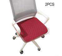 2 Pack Chair Pads with Non-Slip Bottom, Fits 45x45cm Square Seats, Enhances Sitting Experience on Hard Surfaces (Red wine)