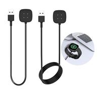 2 Pack Charger Cable for Fitbit Sense/Sense 2 / Versa 3 / Versa 4 Smartwatch Magnetic Charging Cable Replacement Fast Charging USB Wire for Fitbit Smart Watch Cord 3.3ft / 1ft