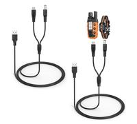 2-Pack Charger Cord for Bousnic Dog Shock Collar RS2A and RS2B, 2-in-1 Training Collar USB Charging Cable