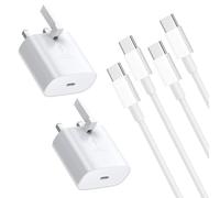 2 PACK Charger for Samsung 25W Fast Plug and Cable 1M, USB Type C Plug and USB C to C lead for Samsung Galaxy Charging S25/S23/S24+/S22/S21/S21fe/S20/S20fe/A15/A14/A16/A26/A36/A35A53/A54/A56 (White)